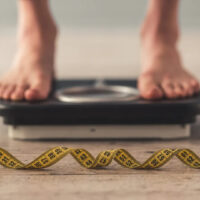 Person standing on a scale