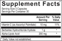CV Metabolic Supplement Facts